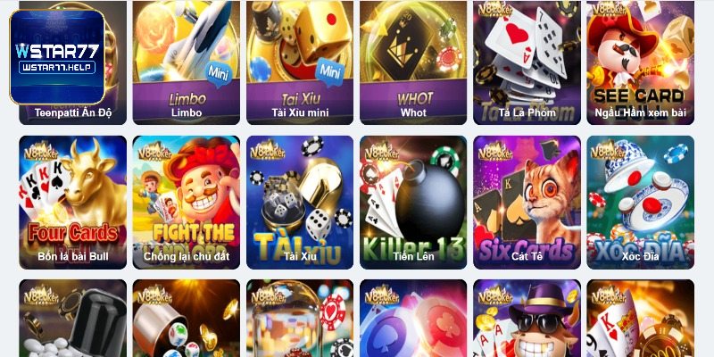 Giới thiệu sảnh game bài Wstar77